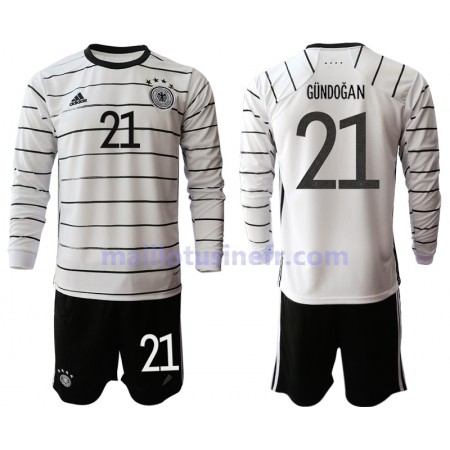 Maillot de Foot Allemagne Ilkay Gundogan 21 Domicile UEFA EURO 2020 Manches Longues - Enfant
